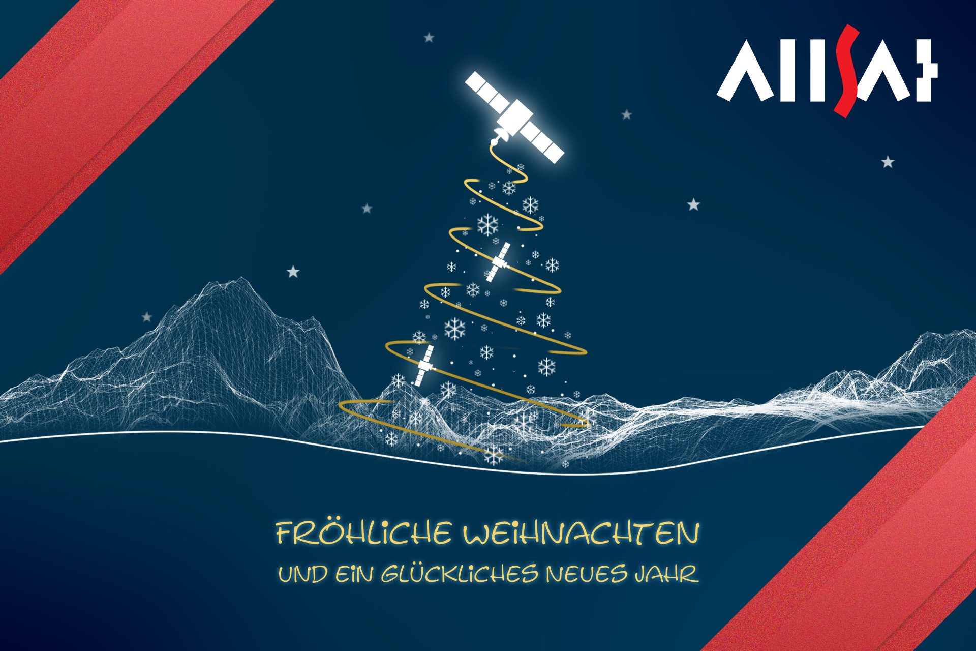Die GNSSspezialisten der ALLSAT wünschen ein frohes Weihnachtsfest.