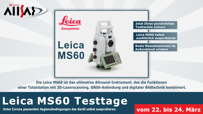 ALLSAT Testtage Leica MS60 im ALLSAT testen