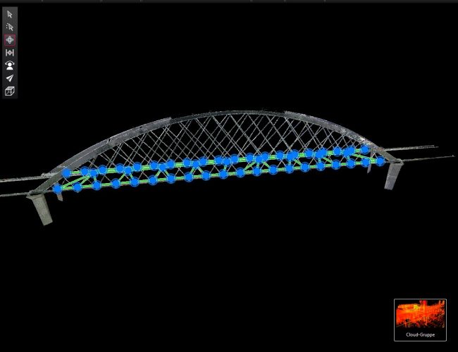 3D-Laserscan der Fehmarnsundbrücke